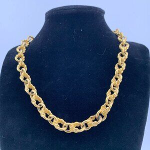 Vintage Anne Klein Original Stamped Gold Necklace